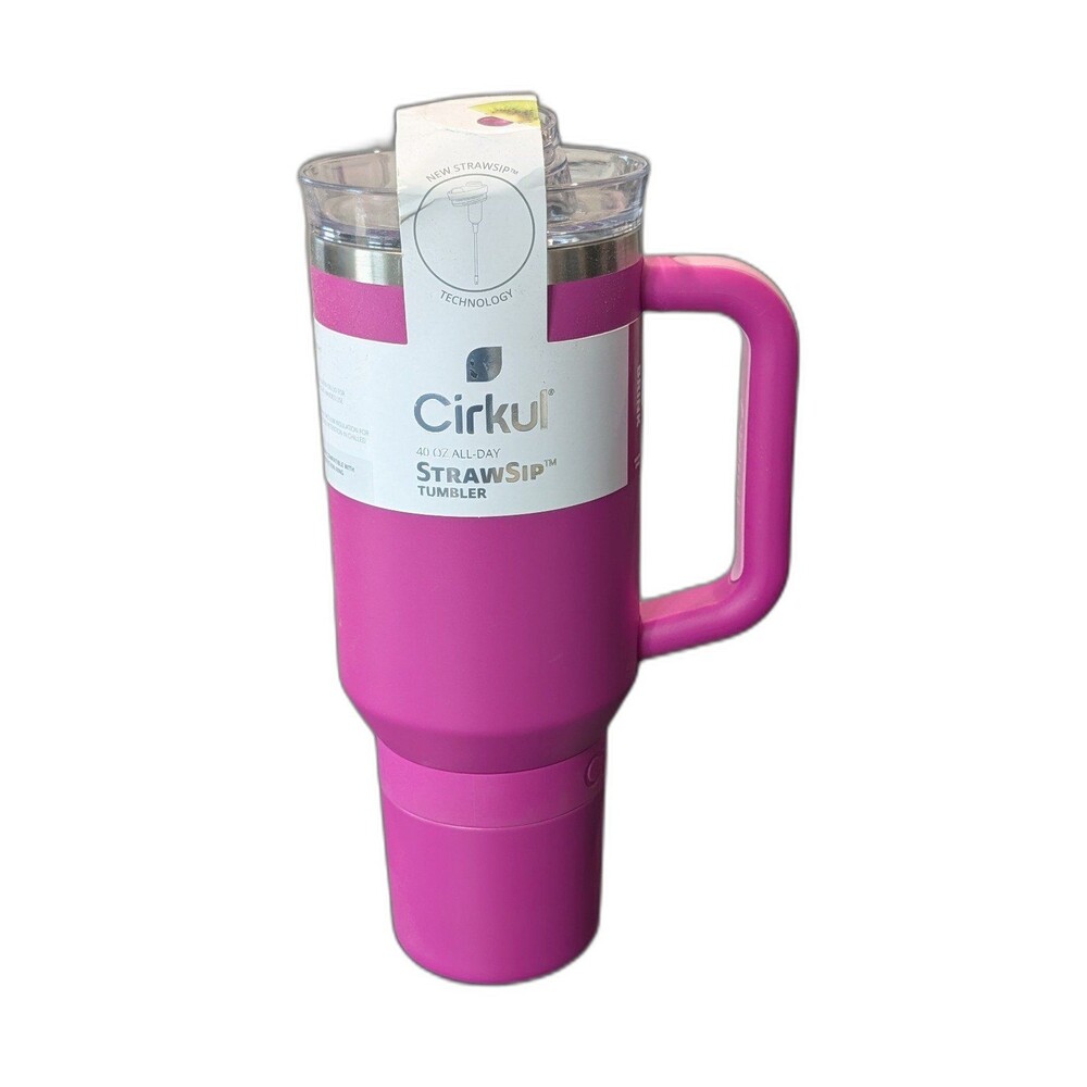 Cirkul 40oz All-Day StrawSip Tumbler in "Brink" Bright Pink